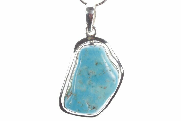 Kingman Turquoise Pendant (Necklace) - Sterling Silver #353924